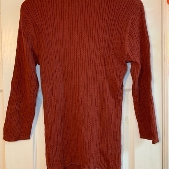 Croft and Barrow Burnt Orange Knit Sweater Small - Picture 6 of 8